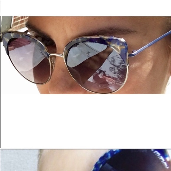 NIB Balmain BL2509 Blue Tortoise CatEye Sunglasses - Picture 9 of 10